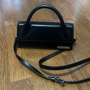 JACQUEMUS Black La Montagne ‘Le Chiquito Long’ Clutch
